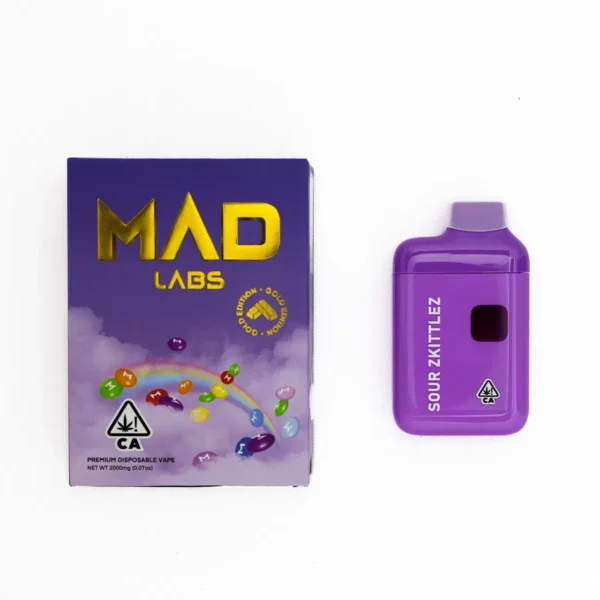 Sour-Zkittlez-Indica-Mad-Labs-2G Mad Labs 2G Golden Edition | Pluma de Wax
