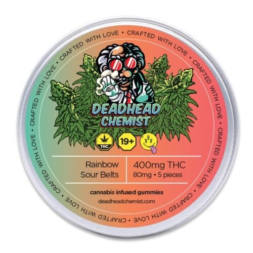 400MG THC Rainbow Sour Belts